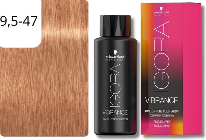 Produktbild Schwarzkopf Professional IGORA VIBRANCE Tone On Tone Coloration (9,5-47 Beige Bronze)