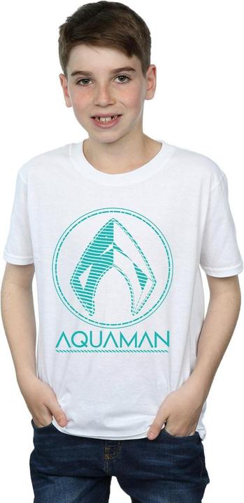 Immagine prodotto Aquaman Aqua Logo Maglietta Ragazzi (128)