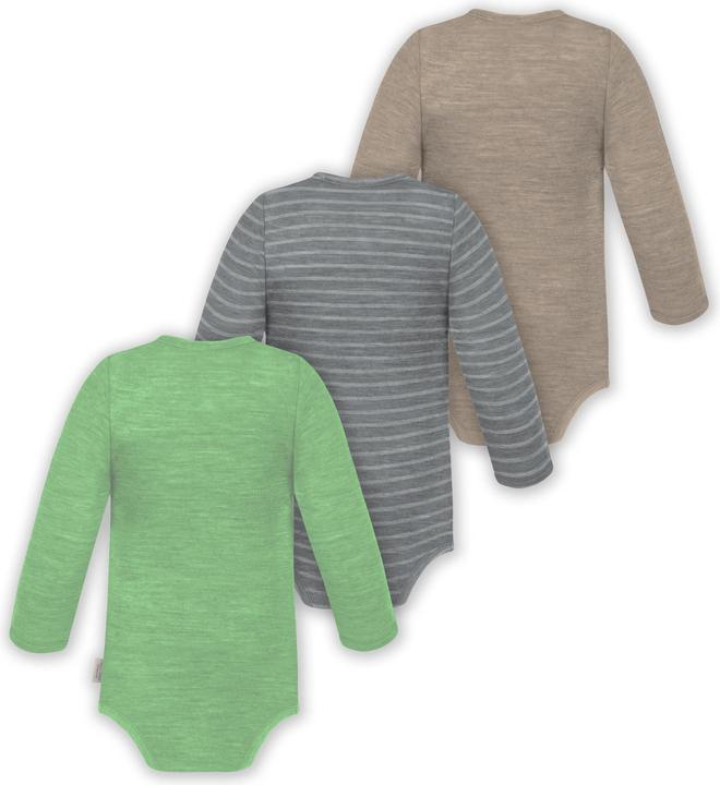 Immagine prodotto Normani Confezione da 3 pezzi di body a maniche lunghe in merino per bambino e bambina - 9355 (86)