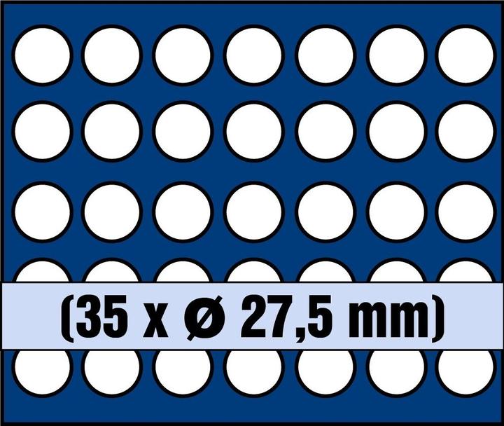 Safe Tableau für 35 Münzen bis 27,5 mm Ø