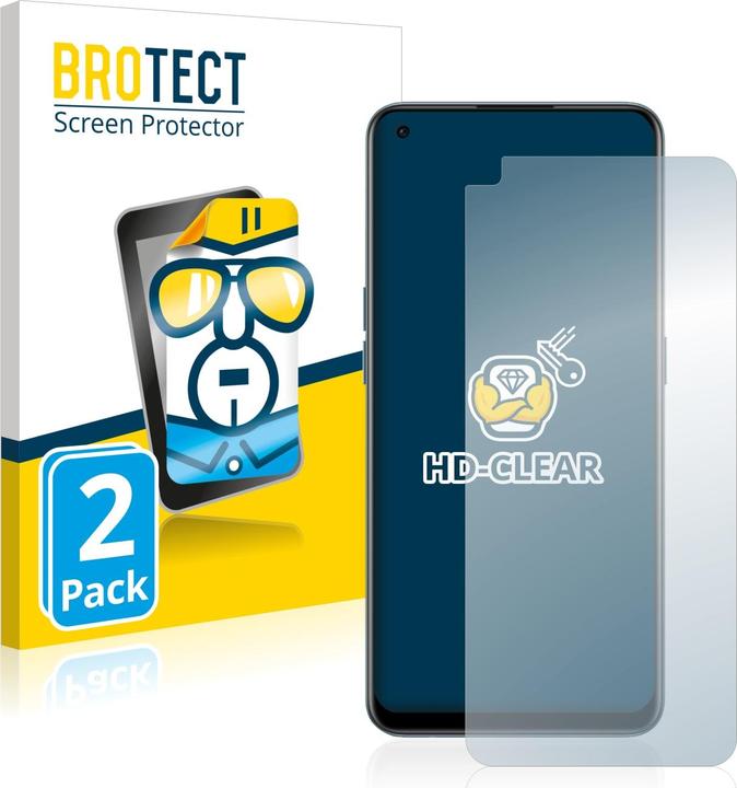 Productafbeelding BROTECT Schutzfolie Displayschutz Displayschutzfolie Folie Klar Transparent (2 Stuk, OnePlus North CE 2 5G)