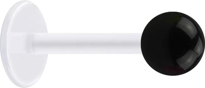 Produktbild Star Piercing Micro Labret transparent mit Kugel schwarz (ohne Messing, Acryl, Bioflex)