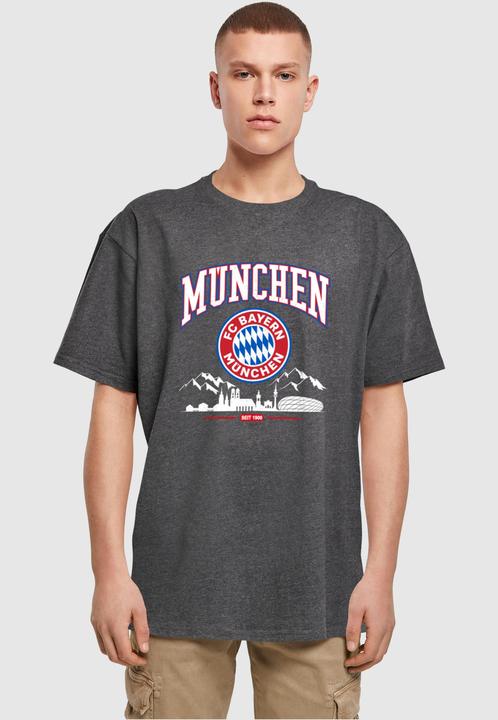 Actual product image FC Bayern München FC Bayern Skyline for grey Heavy Oversize Tee - 115313 (XL)