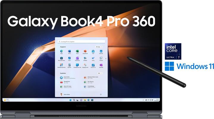 Produktbild Samsung Galaxy Book4 Pro 360 (16", Intel Core Ultra 7 155H, 32 GB, 1000 GB, DE)