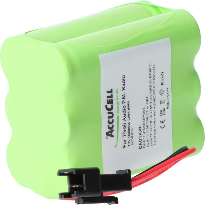 Produktbild AccuCell Akku passend für Tivoli Audio PAL Radio, iPAL Radio, MA-1, -2,-3 mit 1800mAh