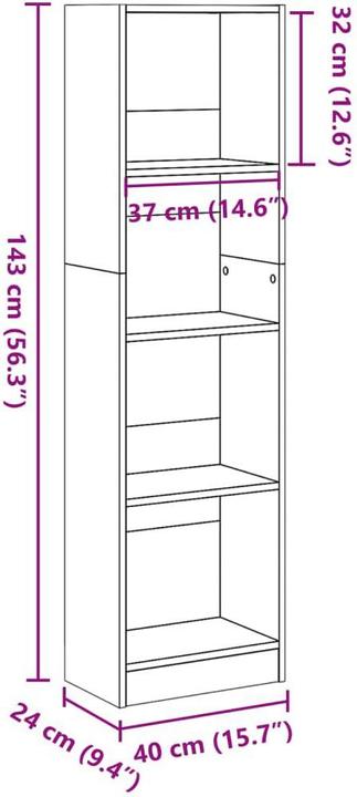 Immagine prodotto VidaXL Claiborn (40 x 24 x 143 cm)