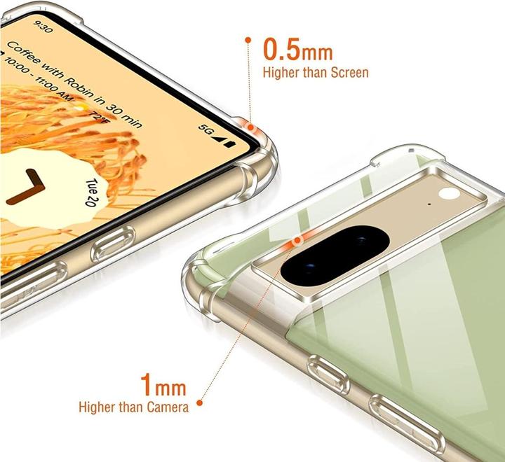 Actual product image Screenguard Google Pixel 7 Case Crystal Soft Airbag Bumper (Google Pixel 7)