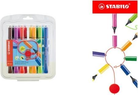 Produktbild STABILO Cappi Filzstift mit Kappenring (Sortiert, 12 x)