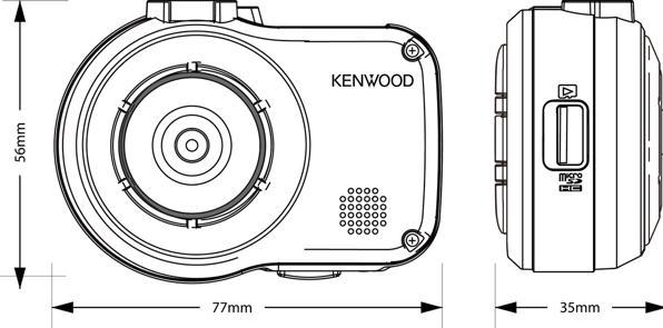 Image du produit Kenwood Corp. DRV410 Dashcam (Récepteur GPS, Full HD)