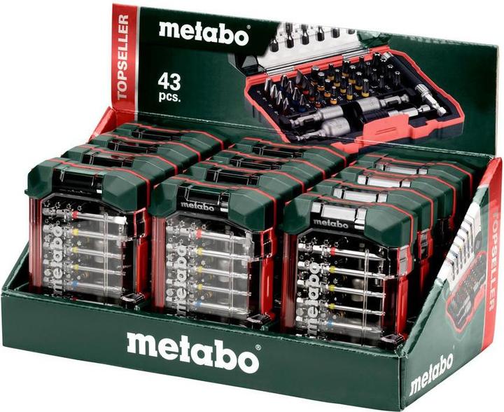 Productafbeelding Metabo Bit ingesteld (3, 4, 5, 6, PH1, PH2, PH3, PZ1, PZ2, PZ3, H3, H4, H5, H6, T27, T10, T15, T20, T25, T30, T40, 8 mm, 10mm, 13 mm)