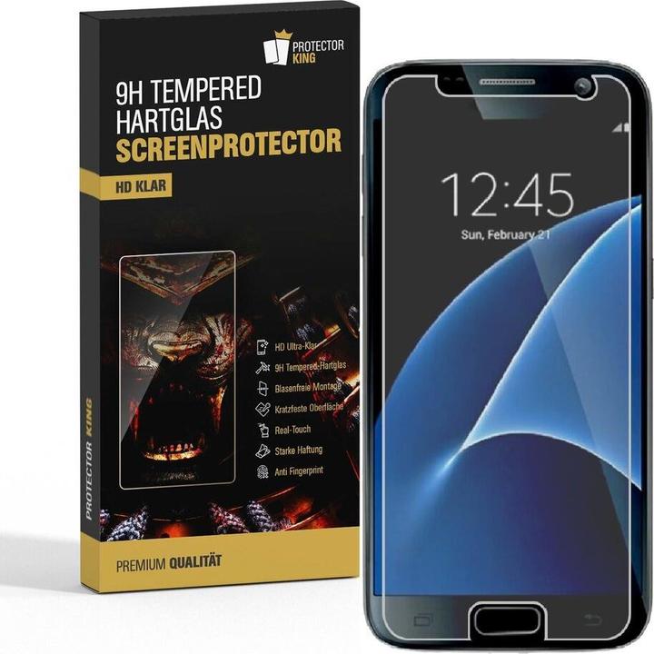 Produktbild Protectorking 2x 3D A++ echtes Tempered 9H Panzerhartglas KLAR (2 Stück, Samsung Galaxy S7)