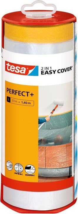 tesa Pellicola per mascheratura EASY COVER Perfect+ con dispenser incluso (1400 mm)
