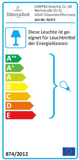 Energie-Label Villeroy & Boch Toulouse (E27)