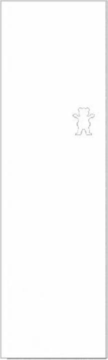 Actual product image Grizzly Bear Cutout Griptape Regular White