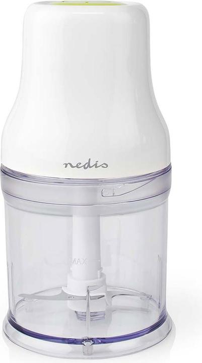 Nedis KAMC100CWT Zerkleinerer für Lebensmittel 200 W 0.5 l Plastik 1-Speed Turbo Funktion Weiss (500 ml, 200 W)