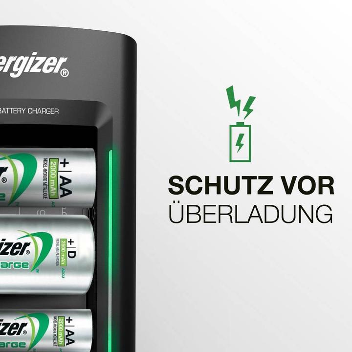 Immagine prodotto Energizer Ricarica universale (1 pz., D, AAA, AA, 9V Block, 2300 mAh, Caricabatterie senza batteria)