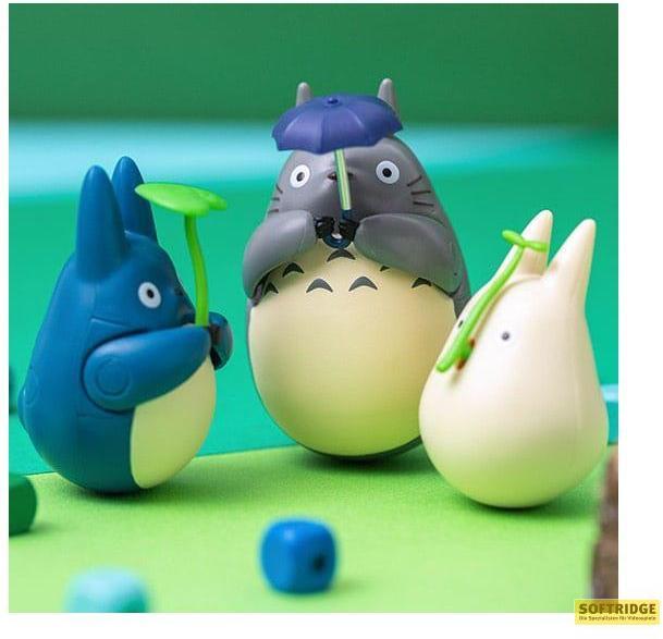 Actual product image Semic Mon voisin Totoro figurine culbuto Mid Totoro with leaf 6 cm