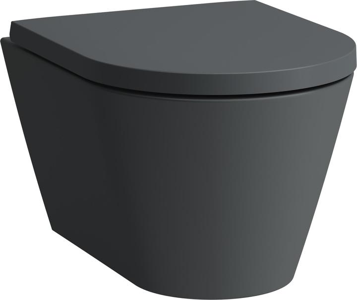 Laufen Wand-WC COMPACT KARTELL spülrandlos, Tiefspüler graphit matt