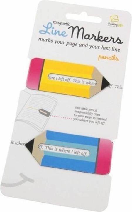 Bookchair Line Markers Pencils - Magnetische Lesezeichen 2er-Set