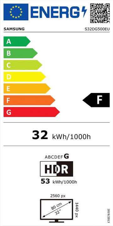 Energie-Label Samsung Odyssey G5 (2560 x 1440 Pixel, 32")