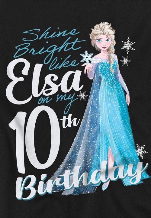 Immagine prodotto Disney Frozen Bright Like Elsa Maglietta 10° Compleanno Bambini (116)