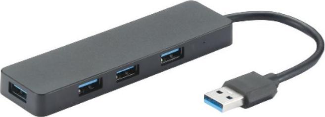 Produktbild Hub USB 4 ports USB 3.2 gen 1 (USB 3.0) pour PC, PC portable et MacBook - 15 cm (USB-C, 4 Ports)