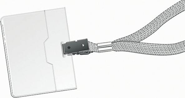 Actual product image Durable Name tag with textile strap