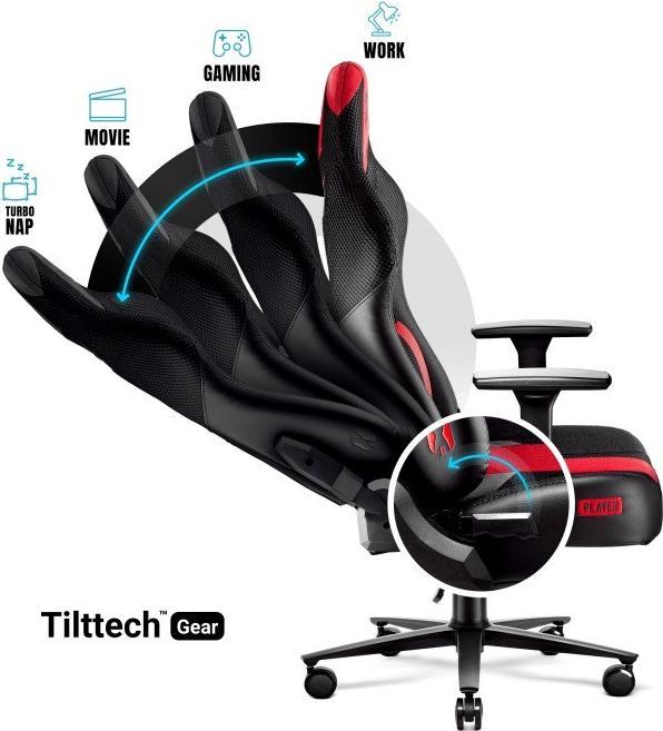 Immagine prodotto Diablo Sedia da gioco X-Player 2.0 Gaming Chair King Size, Nero-Rosso
