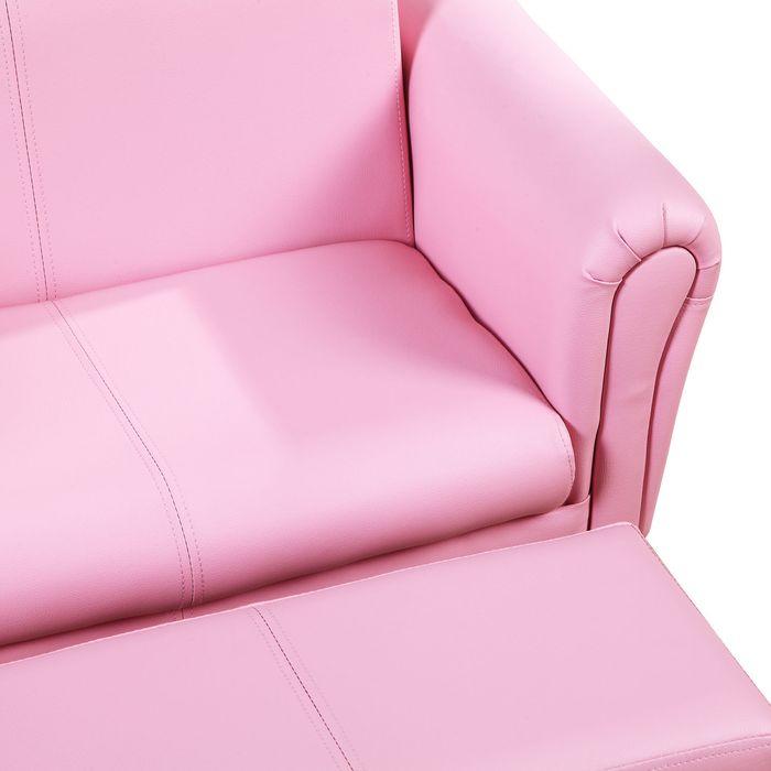 Actual product image Swisshandel24 Children's armchair with footstool pink, 83x42x41cm (Child armchair)