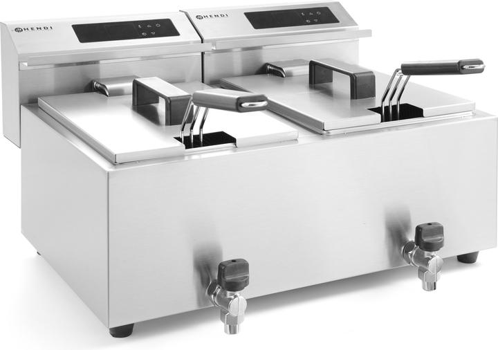 Immagine prodotto Hendi Friggitrice Profi Line digitale con rubinetto di scarico 2 x 8 l