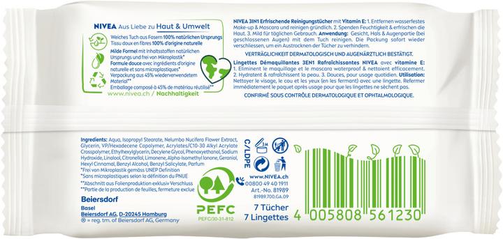 Produktbild NIVEA 3 in 1 (Reinigungstücher)