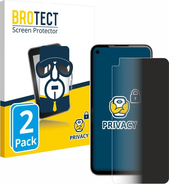 Productafbeelding BROTECT Anti-spionnetje privacyfolie Beschermfolie tegen blauw licht (2 Stuk, Google Pixel 4a)