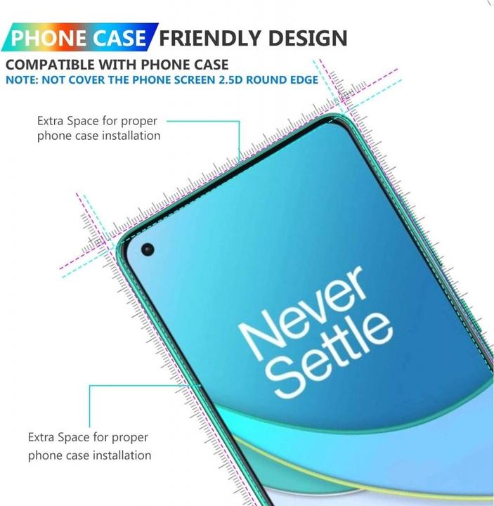 Image du produit Screenguard OnePlus 8T Protection en verre blindé Case Friendly Design (1 pièce(s), OnePlus 8T)