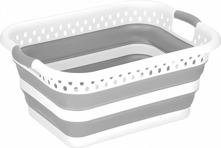 Actual product image König Design Laundry basket Folding laundry bin Laundry box Laundry bin Storage basket Grey (36 l)