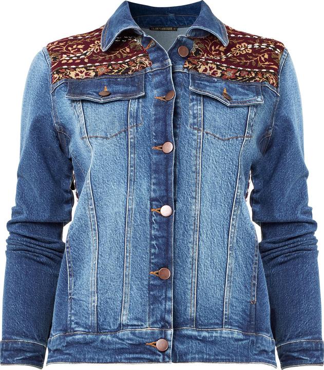 Actual product image Joe Browns LIMITED EDITION Customised Beaded Back Denim Jacket (38)