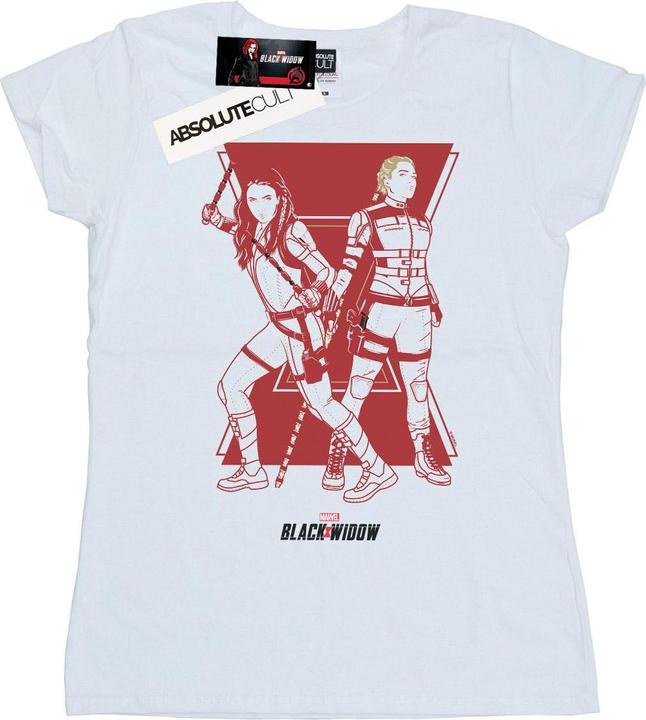 Schwarze Witwe Film Schwestern Silhouette Baumwolle TShirt
