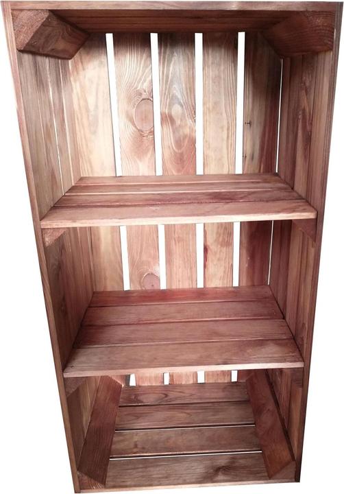 Produktbild Holz Zollhaus Regal Vintage Shabby Hellbraun 40 x 75 cm (31 x 42 x 76 cm)