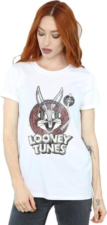 Immagine prodotto Looney Tunes Maglietta Boyfriend Donna/Ladies Bugs Bunny Circle Cotton Logo (M)