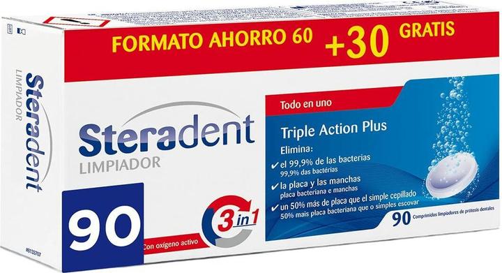 Produktbild Steradent Hygiene Triple Action Tabletten 90 Stück (Körperlotion)