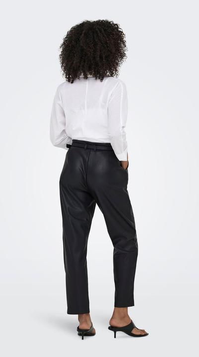 Actual product image Only Comfort Fit Mid Waist Trousers Leather look trousers (M)