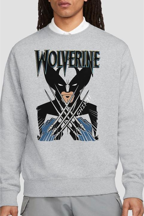 Actual product image Unisex Adult X-Men Wolverine Action Shot Sweatshirt (M)