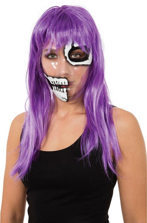 Actual product image Bristol Novelty Skeleton mask partially transparent adults