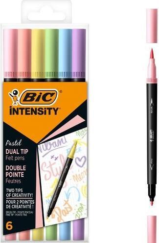 Immagine prodotto Bic DUALTIP PASTEL CFP - Penne a punta di feltro (Multicolore, 6 x)