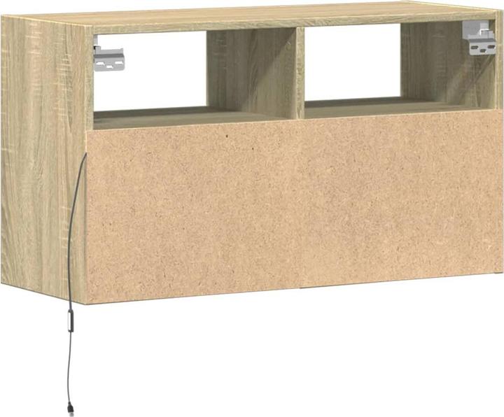 Produktbild VidaXL TV Schrank Wandschrank Lowboard Hängend mit LED-Beleuchtung Sonoma-Eiche