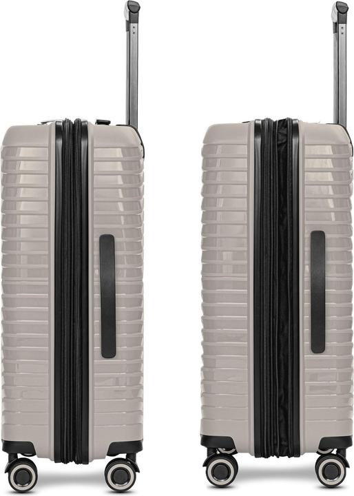Actual product image Stratic Shine 4-wheel suitcase set 3-piece with stretch fold (193 l, XL (from 140l))