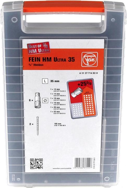 Produktbild Fein Kernbohrer-Set 63127714020 1 S (12 mm, 16 mm, 18 mm, 20 mm, 22 mm, 14 mm)