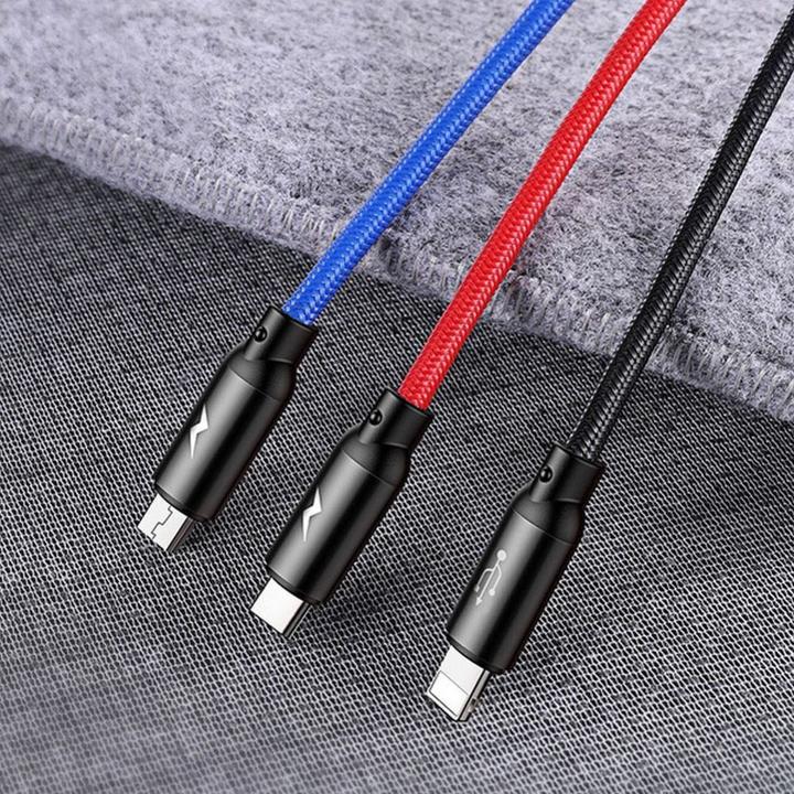Image du produit Baseus Trois couleurs primaires 3 en 1 (0.30 m, USB 2.0)