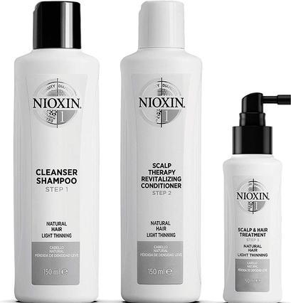 Actual product image Nioxin 3-Part System 1 Natural Hair with Light Thinning Hair Treatment 3 Piece Set (Hair care set)