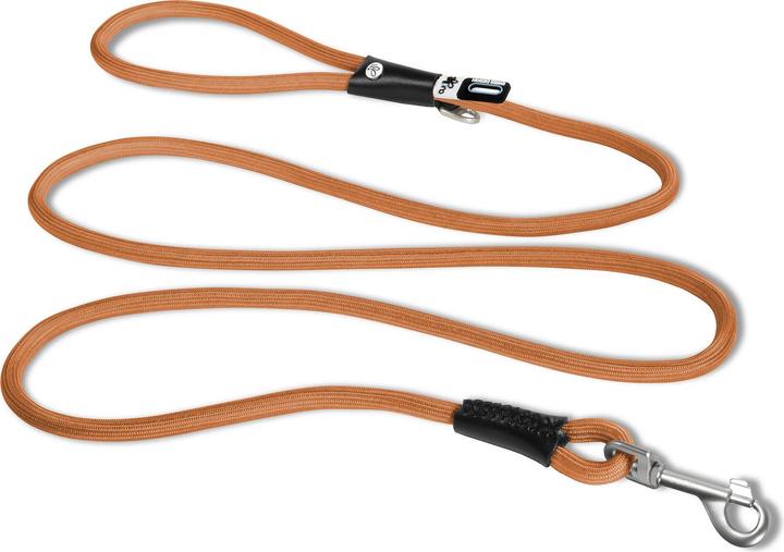Curli Dog leash Stretch Comfort ø 8 mm / 1.8 m, Sun Orange (M, Dog, General)