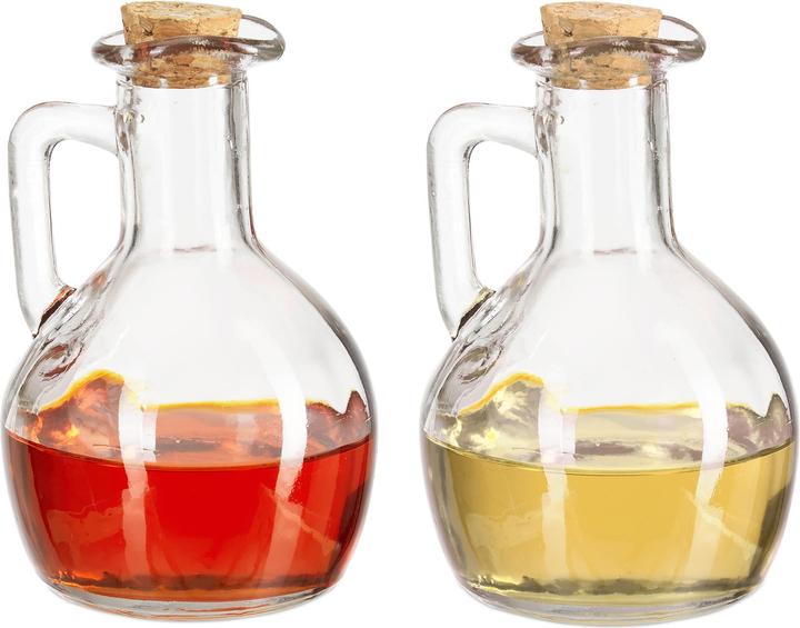 Actual product image Relaxdays Oil & Vinegar Dispenser, Set of 2 (180 ml)